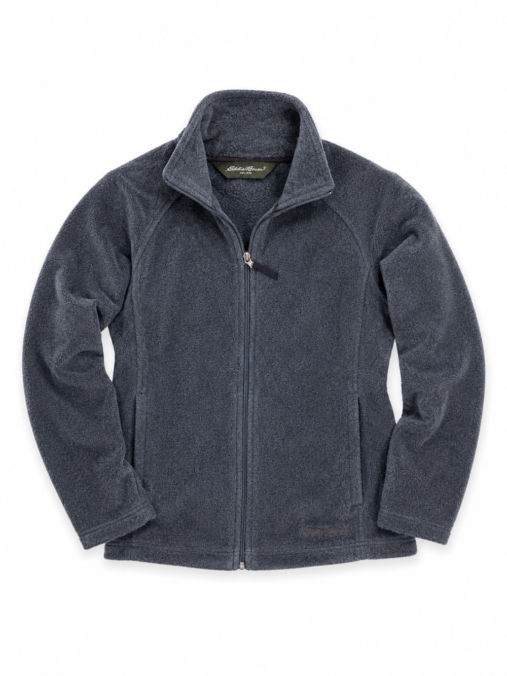 Eddie Bauer Charcoal Gray Full-Zip Fleece Jacket
